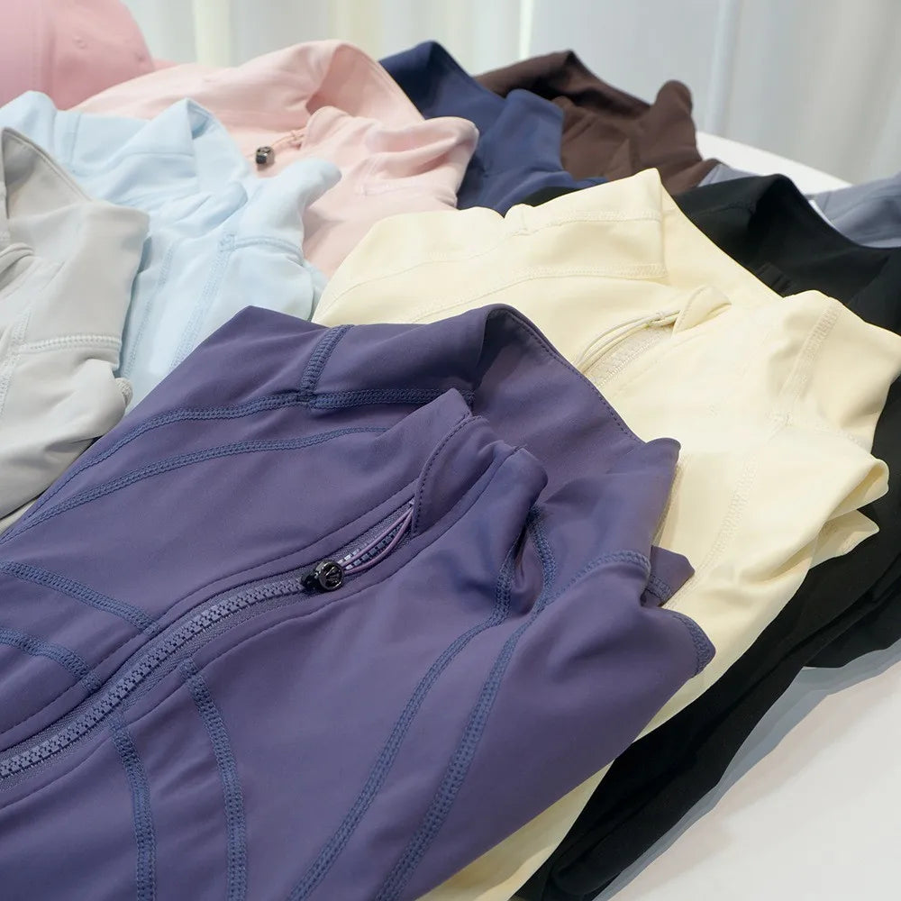 Spring New Collection: Thin Stand-up Collar Fitted Jacket, Running Sports Jacket, Fitness Yoga Top
