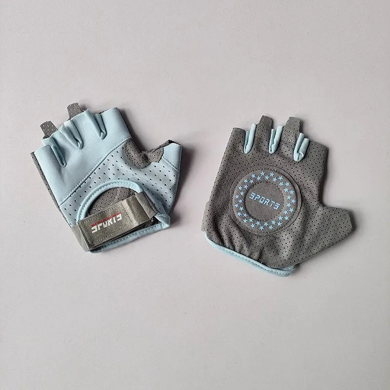 Women's Fitness Half Finger Gloves, Anti Slip, Wear-Resistant, Anti-Cocoon Yoga Spinning Bike Sports Cycling