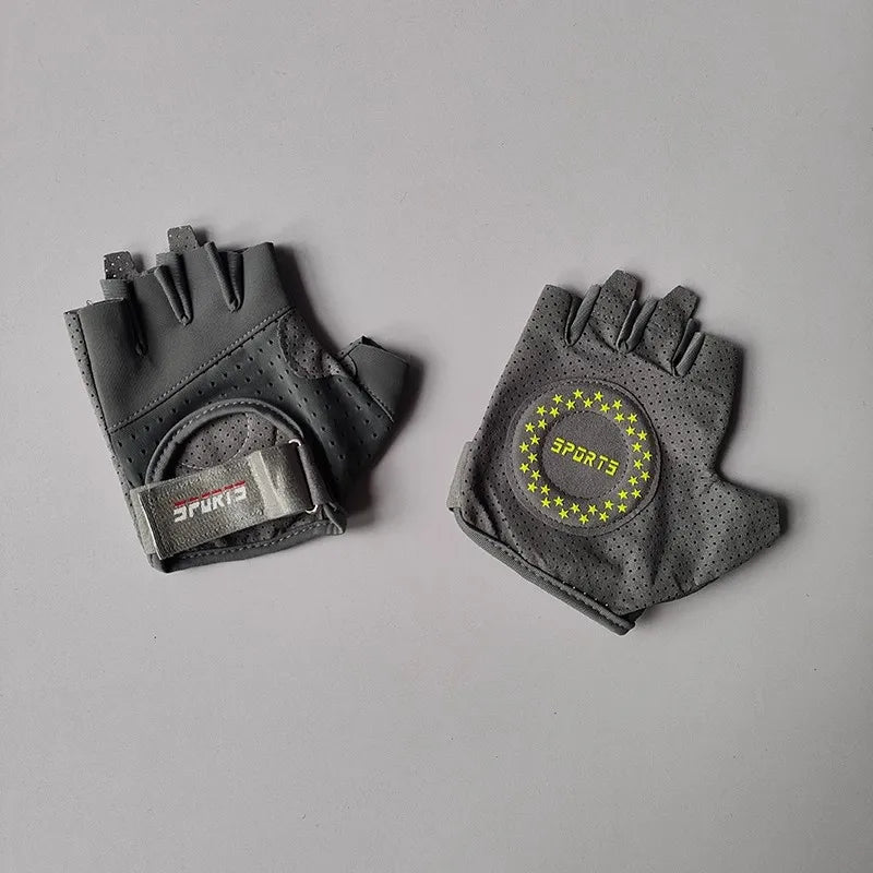 Women's Fitness Half Finger Gloves, Anti Slip, Wear-Resistant, Anti-Cocoon Yoga Spinning Bike Sports Cycling