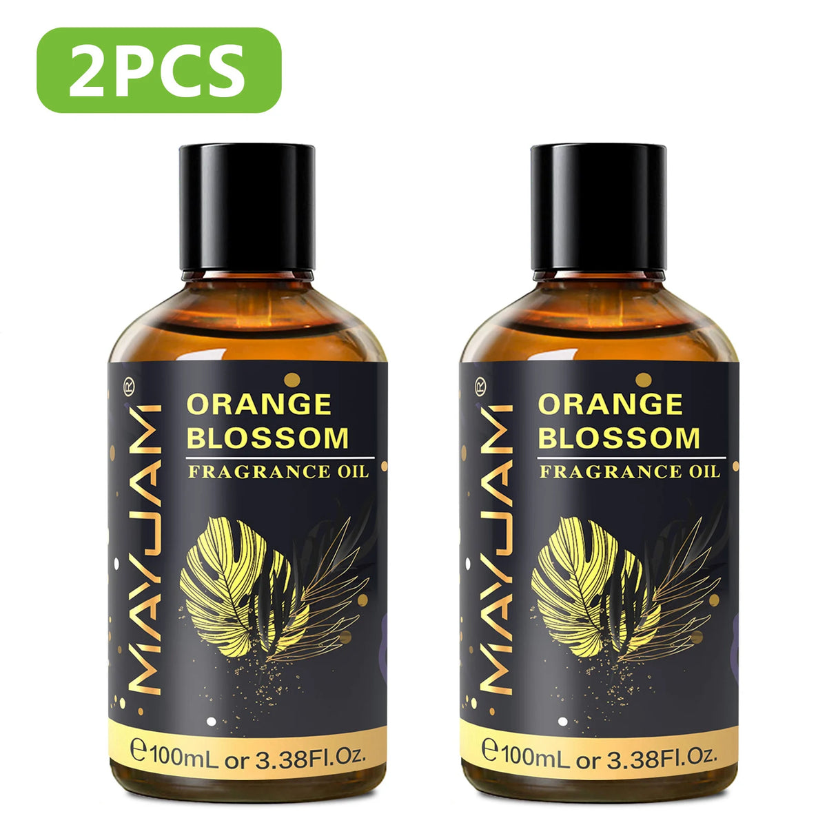 MAYJAM 2PCS 100ML Essential Oil Blend with Dropper,3.38 FI.Oz Dragons Blood White Musk Coconut & Vanilla Fragrance Oil for Humidifier Diffuser Making Candle Strawberry Banana Sea Breeze Baby Powder Violet Reverie Honeysuckle