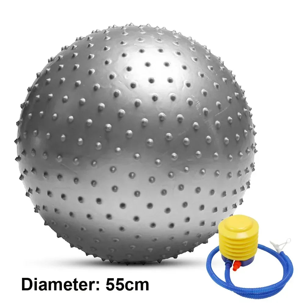 55CM  65CM  75CM Pvc Yoga Massage Ball Thickened Explosion-proof Big Dragon Ball Particles Massage Yoga Balance Ball