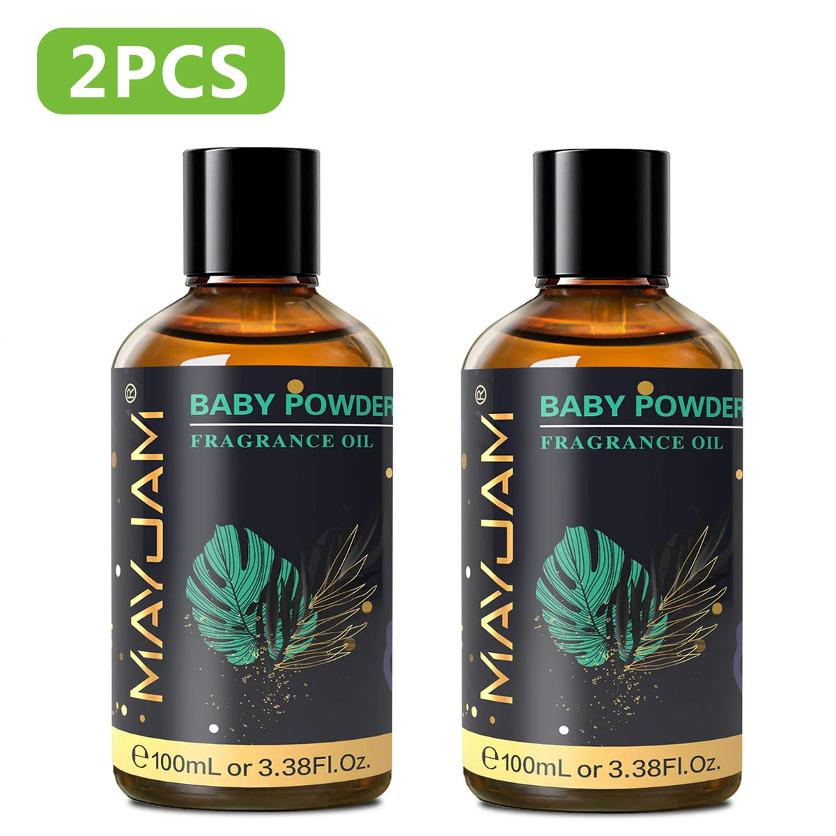 MAYJAM 2PCS 100ML Essential Oil Blend with Dropper,3.38 FI.Oz Dragons Blood White Musk Coconut & Vanilla Fragrance Oil for Humidifier Diffuser Making Candle Strawberry Banana Sea Breeze Baby Powder Violet Reverie Honeysuckle