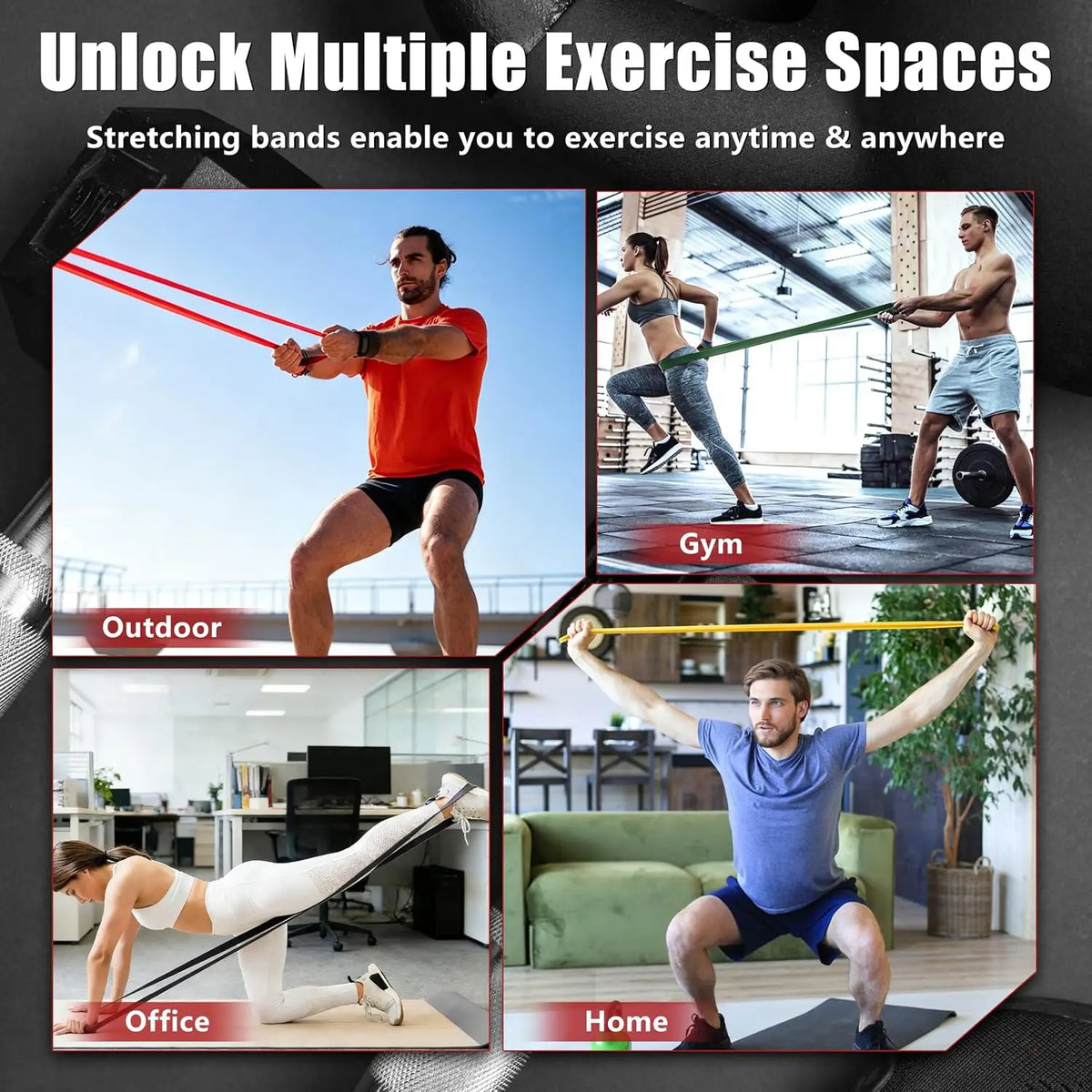 4/5-Level Resistance Bands for Working Out, Pull Up Assistance Bands