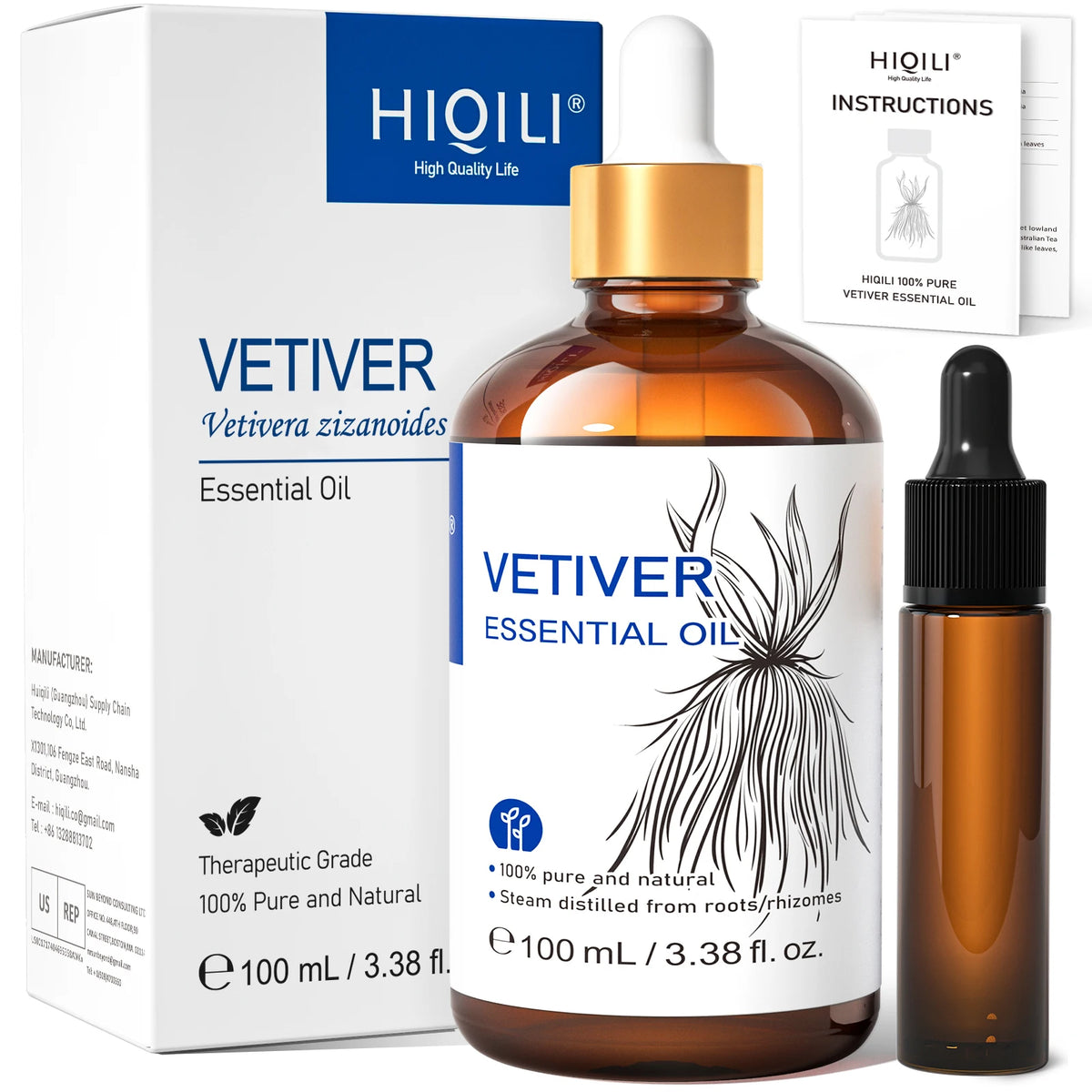 HIQILI 100ML Natural Essential Oil, Frankincense/Lemon/Rosemary/Tea Tree/Lavender/Wintergreen/Ylang, Humidifiers, DIY Candles