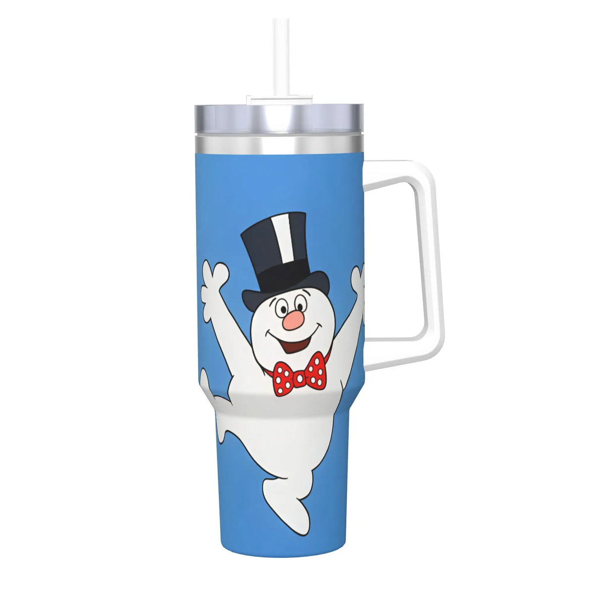 Stainless Steel Tumbler Snowman Frostys Mugs Cup With Straws  Camping Cold and Hot Water Bottle Insulated Large Thermal Mug