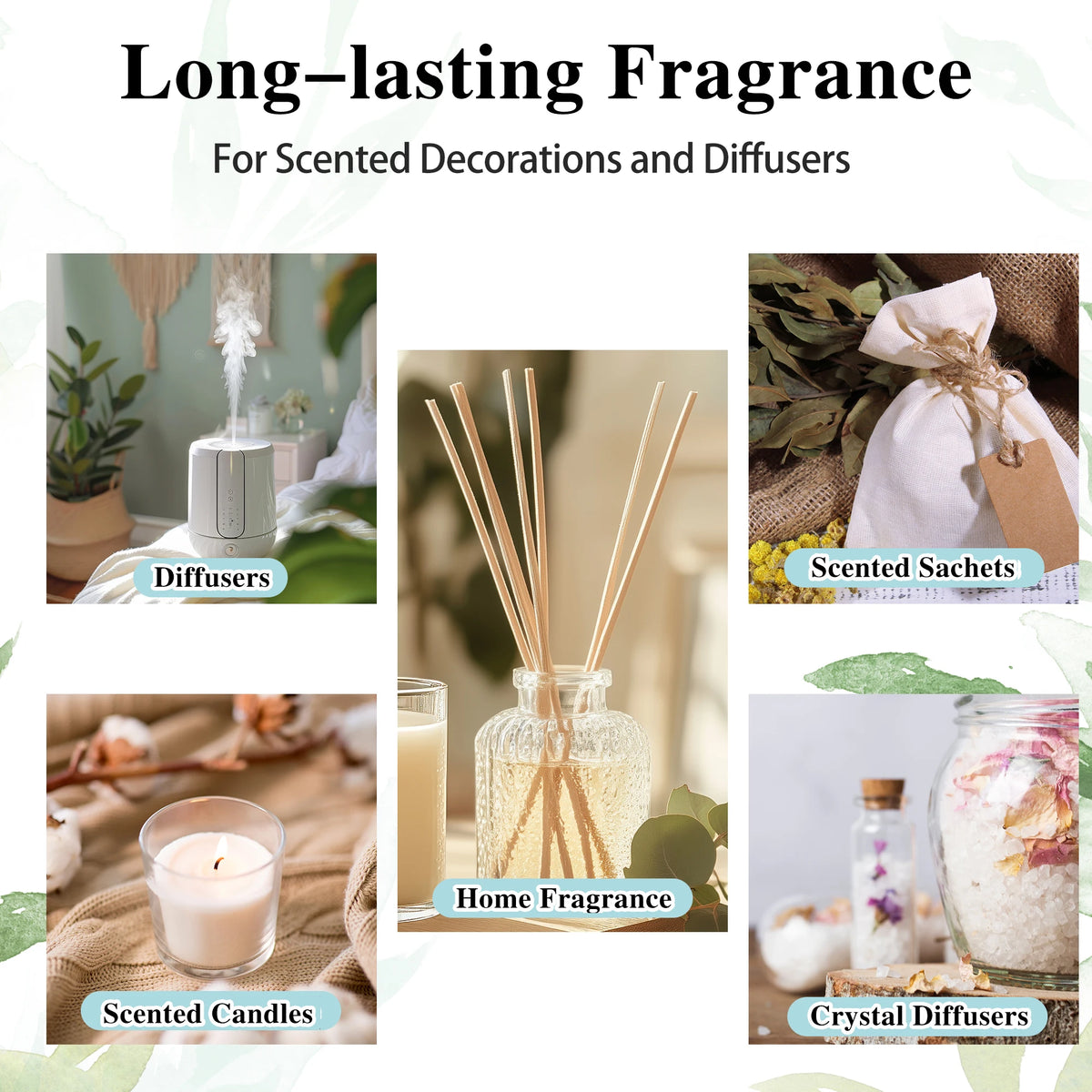 MAYJAM 2PCS 100ML Essential Oil Blend with Dropper,3.38 FI.Oz Dragons Blood White Musk Coconut & Vanilla Fragrance Oil for Humidifier Diffuser Making Candle Strawberry Banana Sea Breeze Baby Powder Violet Reverie Honeysuckle