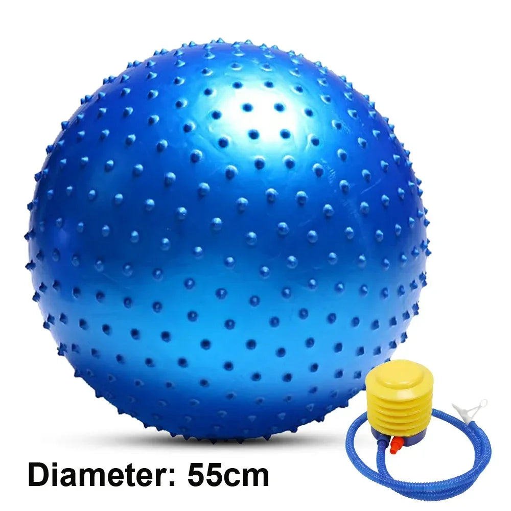 55CM  65CM  75CM Pvc Yoga Massage Ball Thickened Explosion-proof Big Dragon Ball Particles Massage Yoga Balance Ball