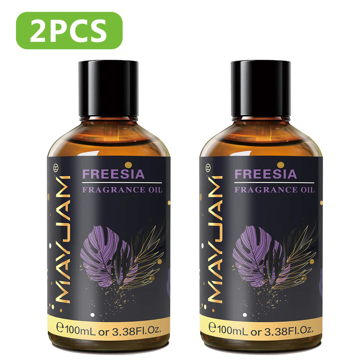MAYJAM 2PCS 100ML Essential Oil Blend with Dropper,3.38 FI.Oz Dragons Blood White Musk Coconut & Vanilla Fragrance Oil for Humidifier Diffuser Making Candle Strawberry Banana Sea Breeze Baby Powder Violet Reverie Honeysuckle