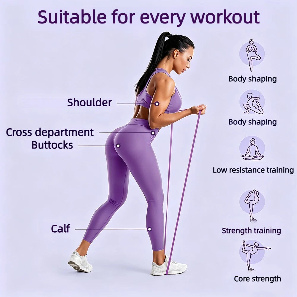 Premium Durable Resistance Band for High-Intensity Pilates Fitness and Sculpting Workouts Heavy Duty Elastic Sports Belt