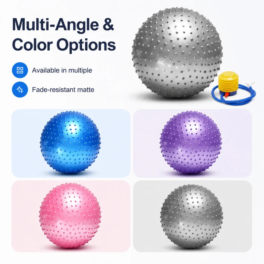 55CM  65CM  75CM Pvc Yoga Massage Ball Thickened Explosion-proof Big Dragon Ball Particles Massage Yoga Balance Ball