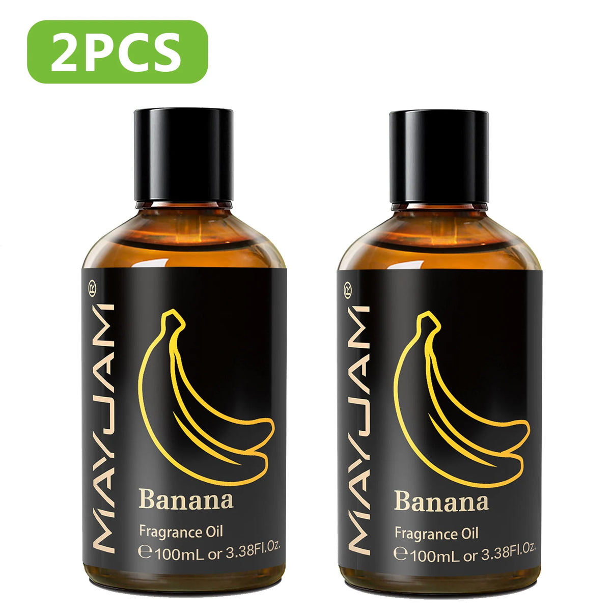 MAYJAM 2PCS 100ML Essential Oil Blend with Dropper,3.38 FI.Oz Dragons Blood White Musk Coconut & Vanilla Fragrance Oil for Humidifier Diffuser Making Candle Strawberry Banana Sea Breeze Baby Powder Violet Reverie Honeysuckle