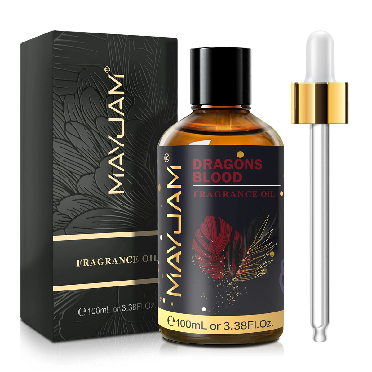 MAYJAM 2PCS 100ML Essential Oil Blend with Dropper,3.38 FI.Oz Dragons Blood White Musk Coconut & Vanilla Fragrance Oil for Humidifier Diffuser Making Candle Strawberry Banana Sea Breeze Baby Powder Violet Reverie Honeysuckle