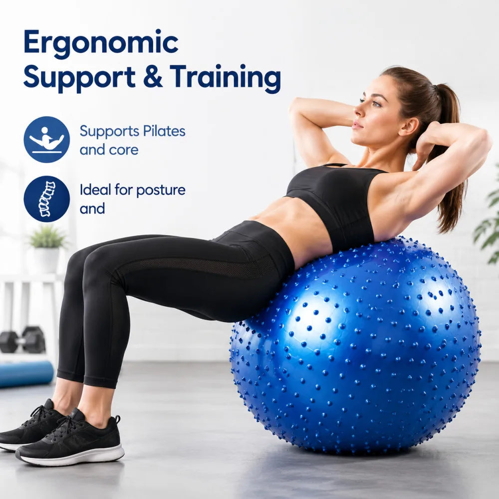 55CM  65CM  75CM Pvc Yoga Massage Ball Thickened Explosion-proof Big Dragon Ball Particles Massage Yoga Balance Ball