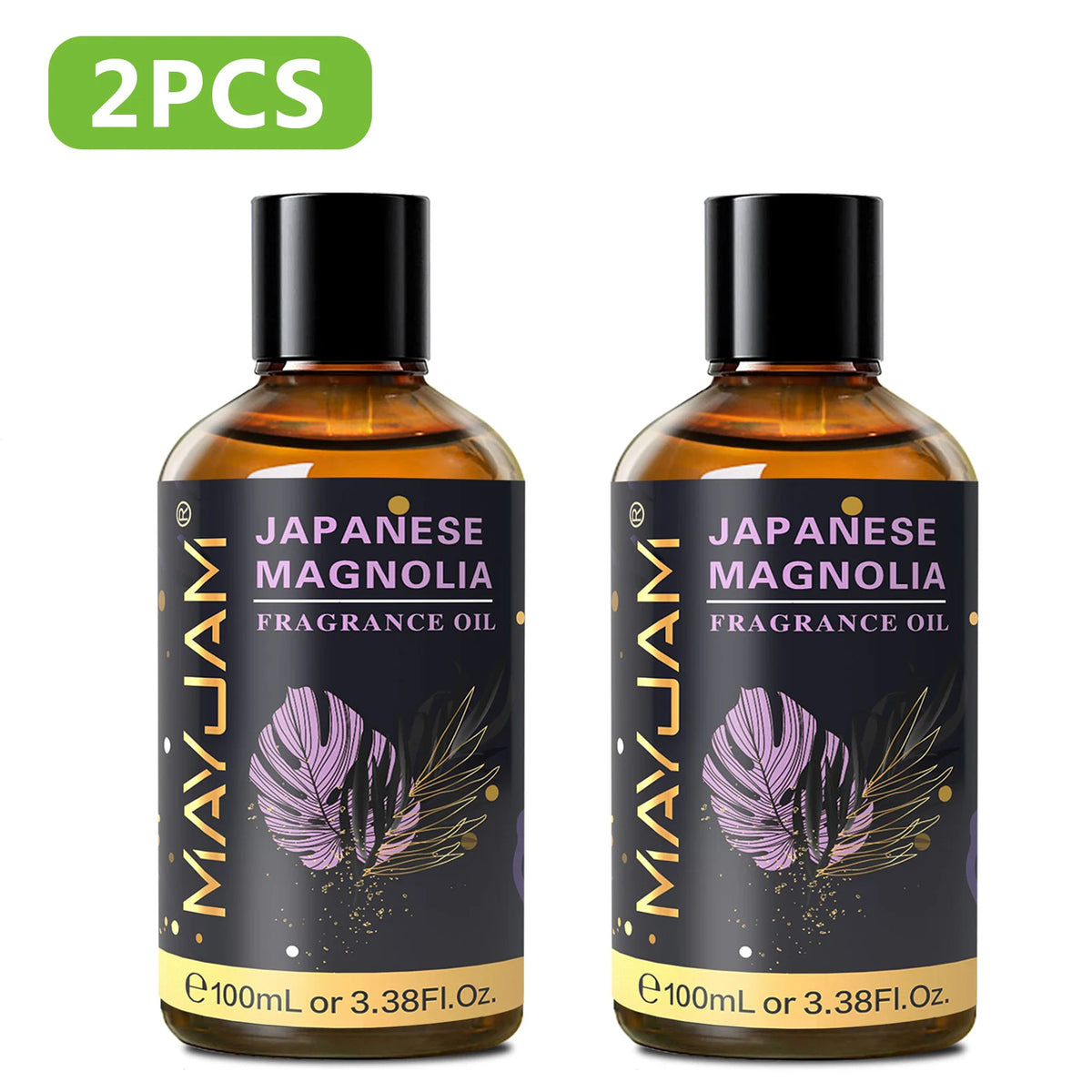 MAYJAM 2PCS 100ML Essential Oil Blend with Dropper,3.38 FI.Oz Dragons Blood White Musk Coconut & Vanilla Fragrance Oil for Humidifier Diffuser Making Candle Strawberry Banana Sea Breeze Baby Powder Violet Reverie Honeysuckle