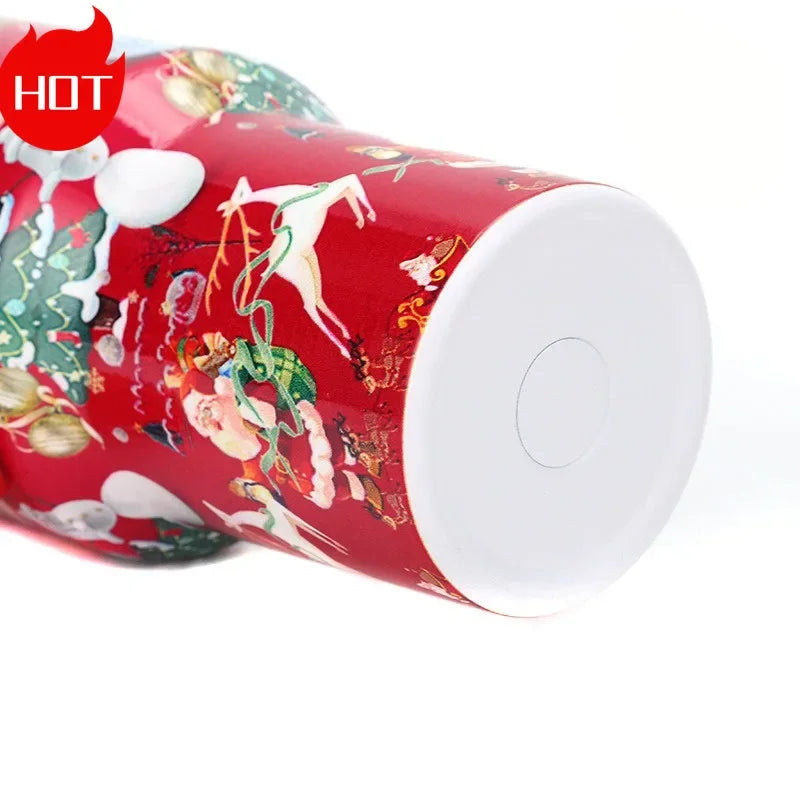 Exquisite Creative 316 Stainless Steel Christmas Gift Winter Good 40oz Insulated Cup with Handle Cold Insulated Water Bottle