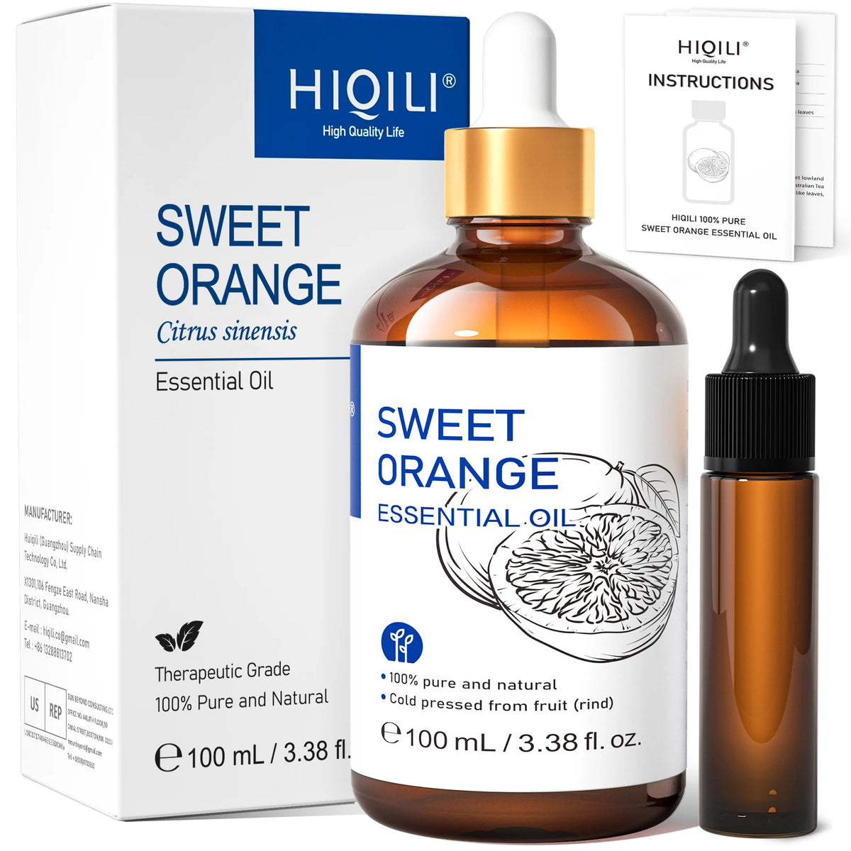 HIQILI 100ML Natural Essential Oil, Frankincense/Lemon/Rosemary/Tea Tree/Lavender/Wintergreen/Ylang, Humidifiers, DIY Candles
