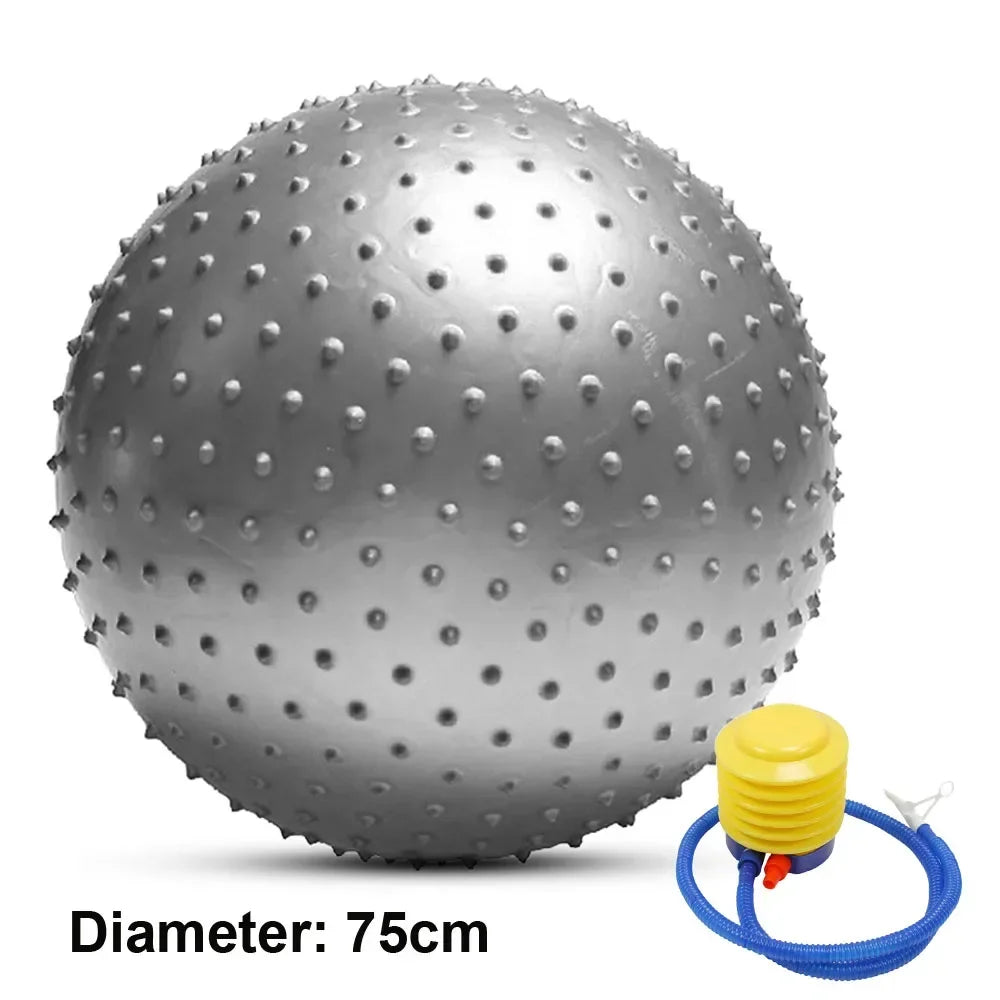 55CM  65CM  75CM Pvc Yoga Massage Ball Thickened Explosion-proof Big Dragon Ball Particles Massage Yoga Balance Ball