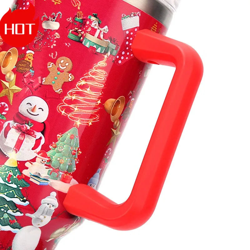 Exquisite Creative 316 Stainless Steel Christmas Gift Winter Good 40oz Insulated Cup with Handle Cold Insulated Water Bottle