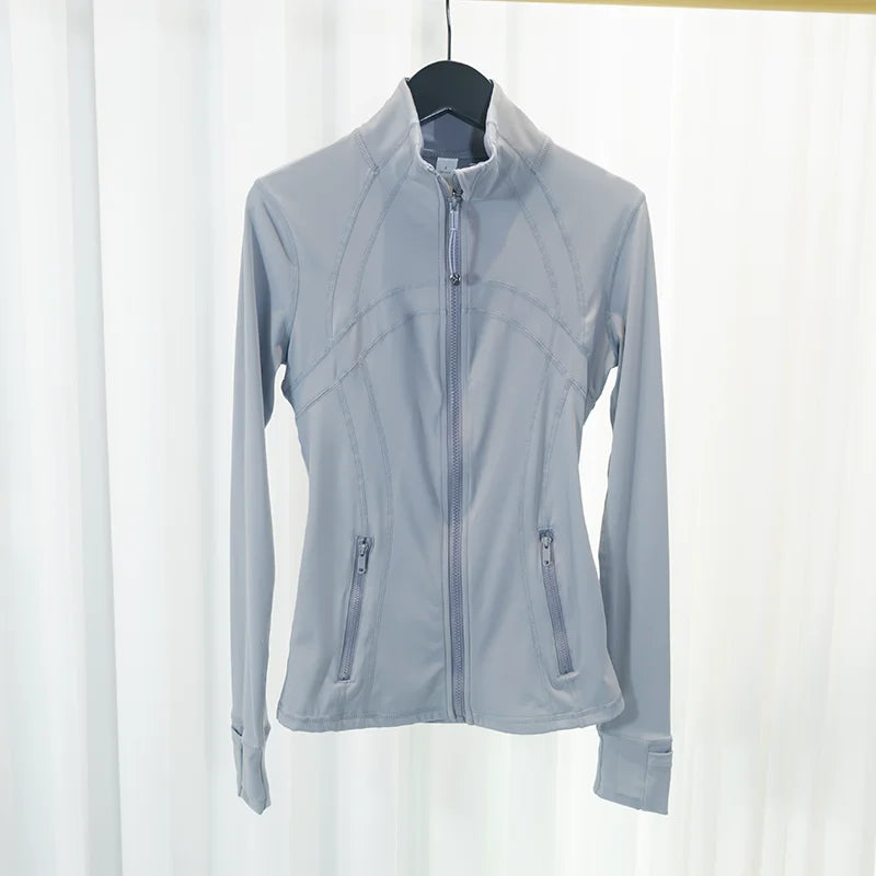 Spring New Collection: Thin Stand-up Collar Fitted Jacket, Running Sports Jacket, Fitness Yoga Top